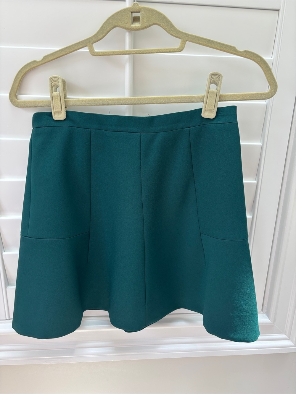 J Crew JCrew Fluted skirt in double crepe / Size 0 / Pack Green